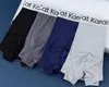 Sous-vêtements pour hommes boxeurs minces d'été couleur unie respirant lettre impression caleçon confortable porter imprimer pantalon court