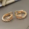 Buigari Snake Designer أقراط للمرأة الماس Plated 18k استنساخ الرسمية الأزياء الكلاسيكية لا تتلاشى أبدا هدية رائعة 007