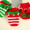 Hundkläder xxs-l jultjockare tröja husdjurskläder röd sköldpadda stripe cat kappa full storlek vinter varma dagliga festtillbehör