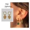 Hoop Earrings 15mm Titanium Steel Mixed Color Ring Shape Earring For Women DIY Jewelry Accessories Ear Buckle 16pcs/set