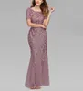 Casual Dresses 2022 New Size Elegant Saudiarabien Ever Pretty Mermaid Sequined Lace Appliques Mermaid Long Dress Party Gown Z0216