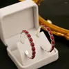 Pendientes de aro Estilo de moda Personalidad Exagerado Círculo de acrílico Redondo Mujer Joyería de color turquesa al por mayor