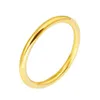 Wedding Rings Simple Style Women Men Lover Couple Ring Yellow Gold Filled Solid Smooth Band Gift 1pcs