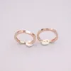 Hoop oorbellen Real Pure 18K Rose Gold Gift Smooth Cut Corner 1.2-1.4G voor vrouw