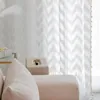 Rideau de chambre à coucher vague nordique lumière luxe moderne minimaliste ondulé couleur unie Semi-ombrage rideaux pour salon salle à manger