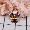 Brooches Christmas Atmosphere Brooch Santa Hold Colorful Lights Corsage