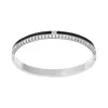 Bangle Simple Black Edge Titanium Steel Bracelet Antiveling Женский прилив Stone Inladaid Elegant Wish French For Women свадебный подарок