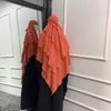 Roupas étnicas Mulheres muçulmanas Moda 3 Camadas Long Khimar niqab headsarf orações modestas peças de vestuário completo hijab véus dubai islam jibab