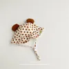 M579 Spring Summer Baby Cartoon Bear Ear Poots Cotton Sun Hat Breattable Bucket Hats Children Barns Sunscreen Fisherman Caps