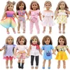 Aparelado de vestuário para bonecas de 43cm de 43 cm de pijama de pijamas unicórnio por 18 polegadas A American Girl Acessórios Diy Dolhouse Toy