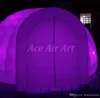 Tenda de cúpula de iglu de LED inflável de 6 m de diâmetro personalizada com 4 entradas e 4 portas cortinas para telhado