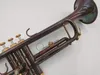 Bb Cornet Trumpet Dark brown Body Unique Antique Copper Simulation Surface With Case Free Shipping