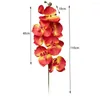 Decoratieve bloemen Elegante kleurrijke handgemaakte kunstmatige bloem zijden mot phalaenopsis vase ornamenten bruiloft boog kersenboomdecoratie