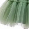 Girl's Dresses 2023 Princess Ball Gowns for Kids Girl Children Sleeveless Tulle Dress Infant Big Bow Fancy Partywear Teens Grad Night Frocks W0224