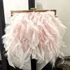 Automne hiver luxe véritable plume d'autruche sac à main femmes sacs de soirée sac à main rose blanc dîner embrayages dames sac de messager