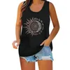 Women's Tanks Harajuku Vintage Summer Women Tank Top Metal Moon And Sun Print Vest T Shirt Tops O Neck Sleeveless Casual Vests