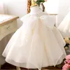 Mädchenkleider Kleinkind Baby Taufe Weißes Kleid für Mädchen Neugeborene Hochzeit Party 1. Geburtstag Prinzessin Kleid Abend Mädchen Kleidung Abendkleid W0224