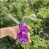 Nuovo stile Skull Glass Bubbler Narghilè Dab rig Bubblers Smoke Glass Water Bong Pipe