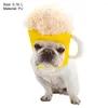 Vêtements pour chiens casquettes pour animaux de compagnie chope de bière chapeau pour Halloween tasses forme Cosplay accessoires Texture douce nouveauté chats chiens