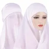 Etnische Kleding Product Aankomst Moslim Vrouwen Hijab Effen Parel Chiffon Stof Sjaal Hoofddoek Islam Binnenhoes Headwrap Turbante