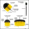 Cleaning Brushes Electric Drill Brush Kit All Purpose Cleaner Tires Tools For Tile Bathroom Kitchen Round Plastic Scrubber 211215 Dr Dhrxj