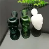 2023 Europa och Americaglass Pipe Bubbler Rökning Pipe Vatten Glas Bong Färg Stort Ghost Glass Pipe