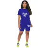 Zomer Dames Trainingspakken Designer Tweedelige Korte Sets Letter Bedrukt Katoen Korte Mouw T-shirt Shorts Outfits Kleding