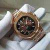 Super Factory Real U1F Mens Watch Cal324 Automatyczny ruch 40 mm Rose Gold Chocolate Dial klasyczne zegarki Transparent Back Nurving8574030