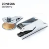 Zonesun Craft Tools Design Apply Logo Embossing Seal Roestvrij stalen stempel voor kantoorbusbesiness document en papieren initale naamkaart