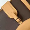 Designer La nuova borsa a tracolla serie 45528 Squisita disposizione di tela intrecciata Bordo con pelle antica Rivelando il fascino retrò