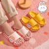 Slipper 2022 New Summer Kids Slippers For Boys Girls Beach Indoor Outdoor Cute Carton Rabbit Children Shoes Soft Non-Slip Home Slippers T230302