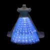 Menina de vestidos de menina Personagem do filme Venha Princesa LED Light Up Dress Glamour Girl Cosplay Carnival Aniversário Gift Party Vestidos de noite W0224