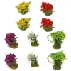 Flores decorativas Modelo de cenário em miniatura DIY decoração Tuft Gaming Gardens Terreno de Guerra Tufos estáticos decoração Micro Fada Artificial espessa