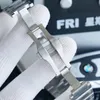 Homens de luxo de caixa de prata homens assistem mecânica Dial White Dial Auto-corda 40mm quadrado de aço de aço inoxidável Metal Straps Casual Relógio Sport Montre de Luxe