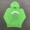 Foam Print hoodie mens t shirt Web Graphic Pullover coat Green Hoodies Sweatshirt loose hooded sweater