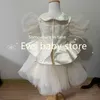 Girl's Dresses Baby Spanish Lolita Princess Ball Gown Bow Beading Design Birthday Party Christening Clothes Dresses For Girls Easter Eid A1348