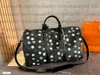 Håll Duffel 45 50 Totes X Yayoi Kusama Mens Traveling Bagage Påsar YK målade prickar Psykedeliska blommor basket Polochon Bandana308x