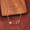 Charm Bracelets Cute Steel Heart Chain Adjustable Bangles Women Trendy Stainless Hand Jewelry Accessories Femme