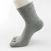 Men's Socks Veridical Winter Terry Five Finger Socks With ToesThermal Warm Cotton Solid Short Business Breathable Soft Elastic Men Socks Z0227