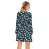 Casual jurken lente v-neck veter wrap jurk hoge taille bloemen pauze strand