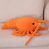 Poupées en peluche 5065cm Creative Simulation Homard En Peluche Jouet Réaliste Écrevisse Poupée Doux Animal En Peluche Crevettes Oreiller Cadeaux D'anniversaire pour Enfants 230303