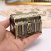 Petite boîte à bijoux de coffre au trésor classique européen en alliage métallique Boîtes de rangement pour bagues à bijoux