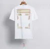 Marca de moda de verano Camisetas para hombre Ow Pintura al óleo religiosa Aerosol directo Flecha Camisetas Hip Hop Manga corta Hombres sueltos Tops Tees Mujeres Y8PA