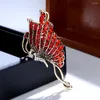 Spille CINDY XIANG Farfalla di strass per donna Vintage Fashion Insetto Pin 3 colori disponibili Alta qualità 2023