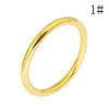 Wedding Rings Simple Style Women Men Lover Couple Ring Yellow Gold Filled Solid Smooth Band Gift 1pcs