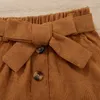 Clothing Sets Citgeett Autumn Kids Girls Skirt Set Long Sleeve Tops Elastic Waist Skirt Casual Daily Outfit Spring Clothes 230303