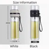 Water Bottles 400-500ML Glass Water bottles for dink tea with infuser Double Wall Bottle for water brief Portable outdoor ST195 230303