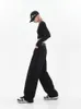 Jeans feminino retro cintura alta jeans feminino harajuku vintage preto bf streetwear de estilo de partida femme de femme larga calça jeans de perna 230303