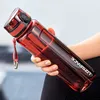 زجاجات المياه uzspace Sport Bottle BPA مجاني تسرب تسربات شاكر زجاجة بلاستيكية صديقة للبيئة في الهواء الطلق 350/500/1000ml 230303