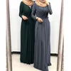 Vêtements ethniques Mode Élégant Abaya Dubaï Robe musulmane minimaliste Kaftan Bangladesh Robe Musulmane Caftan Marocain Turc Émirats Arabes Unis Islamique